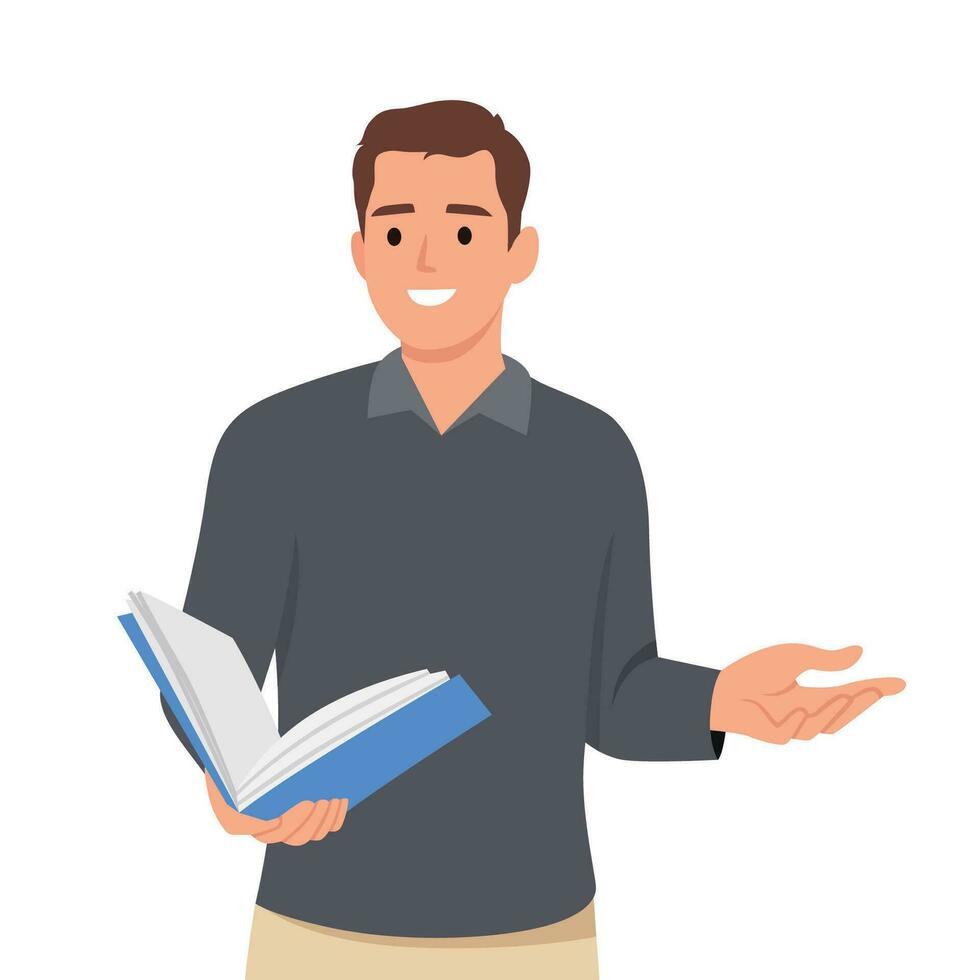 teacher-man-pointing-with-finger-warning-and-teaching-pose-vector